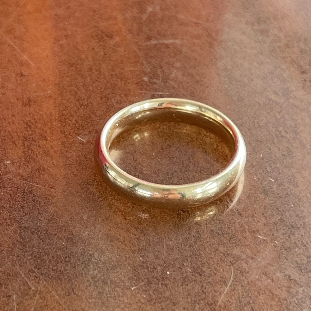 1960s Vintage 14K Yellow Gold Wedding Band - JR Wood Size 6 - Comfort Fit Ring